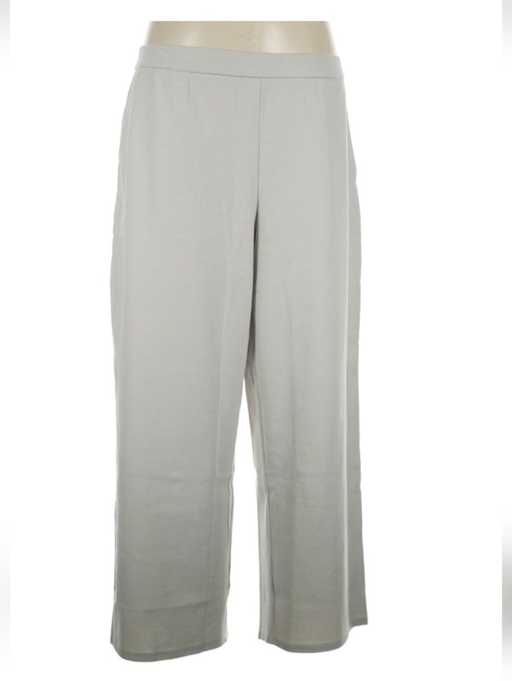 Eileen Fisher Size XL Ponte Wide-Leg Ankle Pants Chalk S5OKB-P4607M NWT